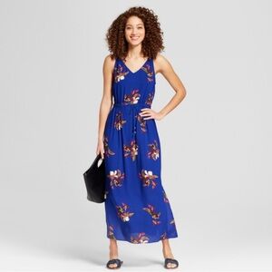 A New Day Royal Blue Floral casual maxi dress women size XL